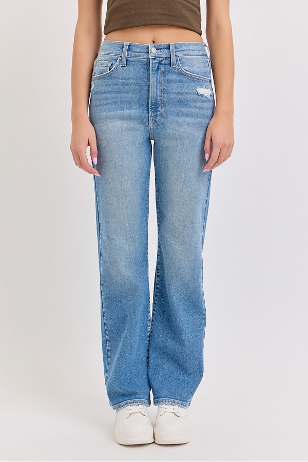Super High Rise Dad Jean with Flap Pocket